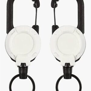Bundle Of 2 Heavy Duty Keychain Outdoor Automatic Retractable Wire Tactical